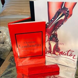 New Christian Louboutin Red Book Set 3 piece set artistic journal and sample